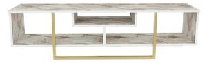 Comoda TV ASAL 150, bej/auriu, PAL melaminat, 150x35x40 cm