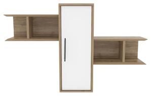 Raft OLIDA, nuc/alb, PAL melaminat, 119x35x52 cm