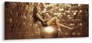 Tablou - Femeia în încăperea de aur (120x50 cm)