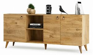 Comoda 616TNM1608, stejar, PAL melaminat, 180x45x79 cm