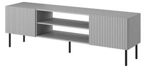 Comoda TV ASENSIO, gri mat/negru, PAL laminat, 180x42x57 cm