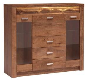 Comoda INFINITY I-08, frasin deschis, PAL melaminat, 137x42x122 cm