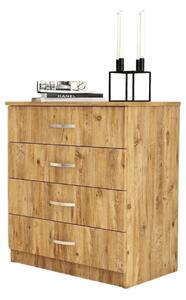 Comoda 616TNM1506, stejar, PAL melaminat, 72x45x81 cm