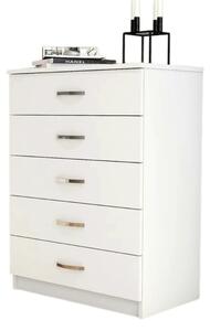 Comoda 616TNM1507, alb, PAL melaminat, 72x45x98 cm