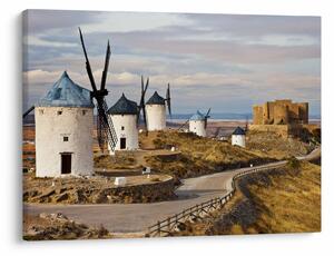 Tablou - Morile de vânt din Consuegra, Spania (70x50 cm)