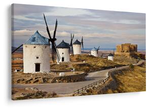 Tablou - Morile de vânt din Consuegra, Spania (90x60 cm)