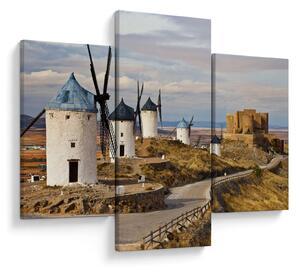 Tablou - Morile de vânt din Consuegra, Spania (90x60 cm)