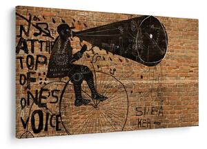 Tablou - Barbat cu biciclete stil Bansky (90x60 cm)