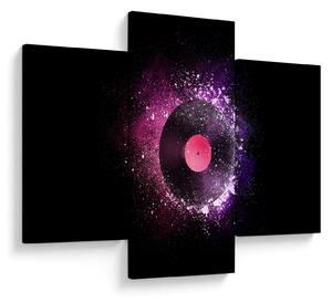 Tablou - Disc de vinil roz-violet (90x60 cm)