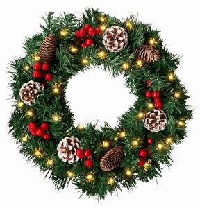Coronita de Advent pentru usa COSY GLOW 50 cm cu iluminare LED