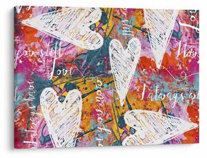 Tablou - Inima pe un fundal abstract (70x50 cm)