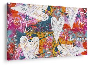 Tablou - Inima pe un fundal abstract (90x60 cm)