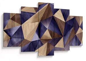Tablou - 3D triunghiuri de lemn (150x105 cm)