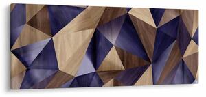 Tablou - 3D triunghiuri de lemn (120x50 cm)