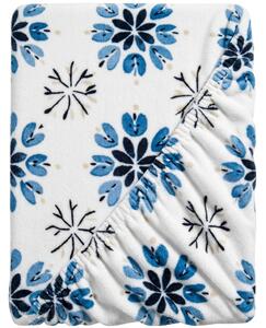 Cearsaf Cocolino microplus cu elastic ICY FLAKES 90x200 cm alb