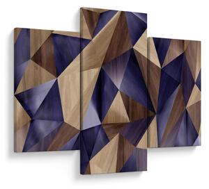Tablou - 3D triunghiuri de lemn (90x60 cm)