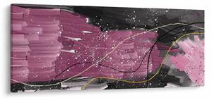Tablou - Abstracție roz-roșu (120x50 cm)