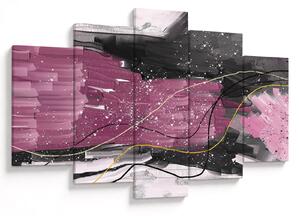 Tablou - Abstracție roz-roșu (150x105 cm)