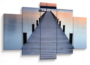Tablou - Ponton de la Lacul Starnberger, Bavaria, Germania (150x105 cm)