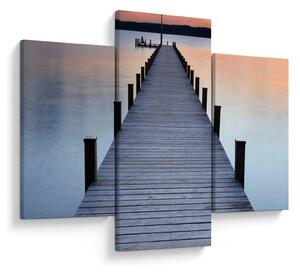Tablou - Ponton de la Lacul Starnberger, Bavaria, Germania (90x60 cm)
