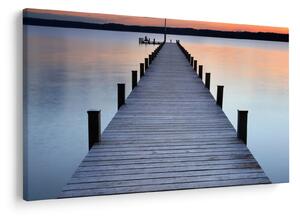 Tablou - Ponton de la Lacul Starnberger, Bavaria, Germania (90x60 cm)