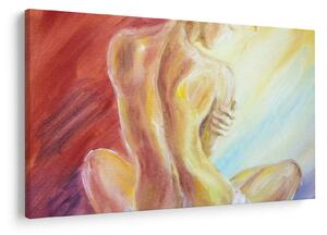 Tablou - Imaginea unei femei care se odihnește, pictură în ulei (90x60 cm)