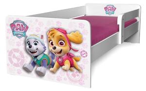 Pat fetite Paw Patrol Pink P1 2-8 ani cu protectie laterala