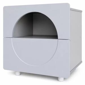 Noptiera Moderna Minimalista cu spatiu de depozitare - gri