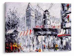 Tablou - Strada din Paris, pictură în ulei (70x50 cm)