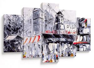 Tablou - Strada din Paris, pictură în ulei (150x105 cm)