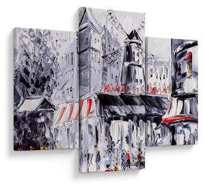 Tablou - Strada din Paris, pictură în ulei (90x60 cm)