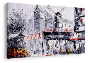 Tablou - Strada din Paris, pictură în ulei (90x60 cm)