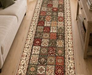 Model Timbre 1518 110, Traversa festonata Latime 80 cm, Crem Beige Bej, Dreptunghi, 80 x 500