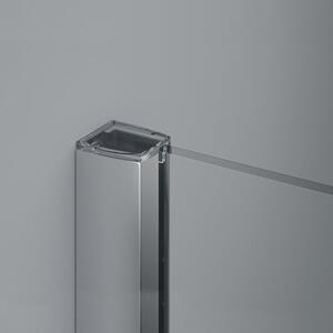 Paravan dus sticla walk-in 100x200 cm cu cadru metalic crom Sanswiss Easy 1000x2000 mm, Crom lucios