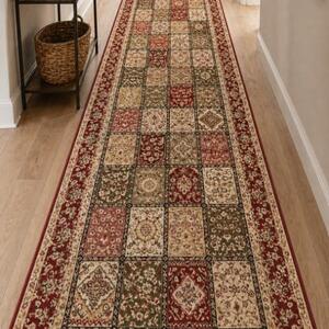 Model Timbre 1518 120, Traversa Hol festonata, Latime 120 cm, Rosu Rosu, Dreptunghi, 120 x 300