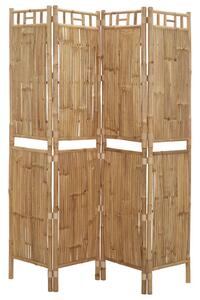 Paravan de cameră cu 4 panouri, 160 x 180 cm, bambus