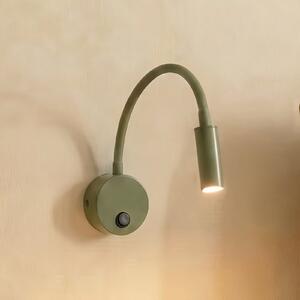 TK Lighting Aplică Lagos, verde măslin/negru, G9, înălțime 45 cm, metal, reglabil, Verde, dormitor, Metal
