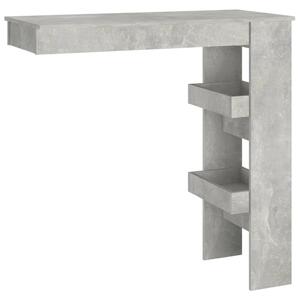 Masă bar de perete gri beton 102x45x103,5 cm lemn compozit