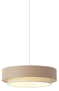 Lampă suspendată modernă bej cu natural 50cm 3 lumini - Drum Duo