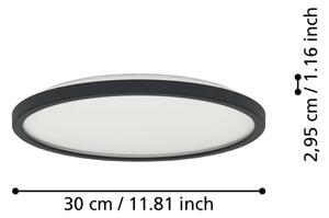 Eglo 901438-LED Plafonieră baie ROVITO 13,9W/230V pr.30cm IP44 negru