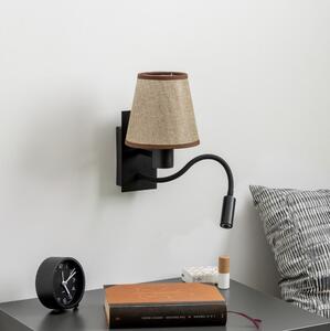Lampă LED de perete Brilagi NUBILA 1xE27/25W/230V + LED/3W negru/maro
