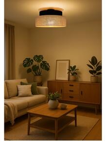 Plafonieră BOHO 1xE27/60W/230V negru/bej