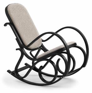 Scaun balansoar rustic MAX BIS PLUS, maro/wenge, stofa/lemn indoit, 52