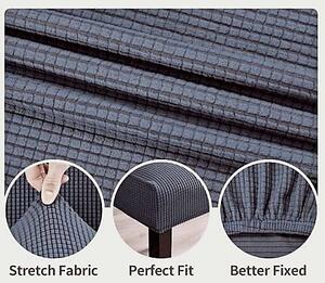 Set 6 huse elastice pentru scaune culoare Gri inchis