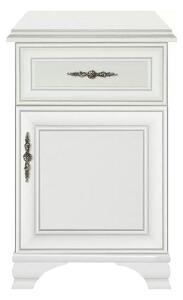Comoda alba cu picioare IDENTO, PAL/MDF, 54x35x83 cm