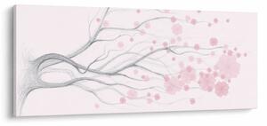 Tablou - Flori roz (120x50 cm)
