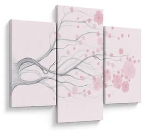 Tablou - Flori roz (90x60 cm)