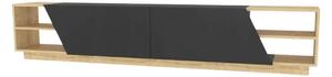 Comoda TV RHODES, stejar/gri antracit, PAL melaminat, 240x37x47 cm