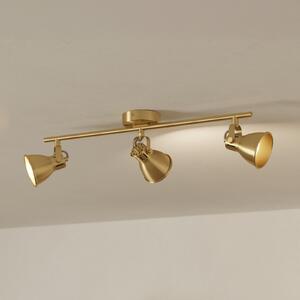 EGLO Spot de tavan Seras, alamă aurită periat, 3 flăcări, Auriu / Alamă, Camera de zi / sufragerie, Metal, Plafon semicircular cu spațiere