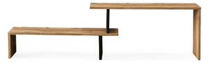 Comoda TV, stejar/negru, PAL, 153x30x44 cm